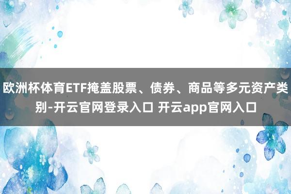 欧洲杯体育ETF掩盖股票、债券、商品等多元资产类别-开云官网登录入口 开云app官网入口