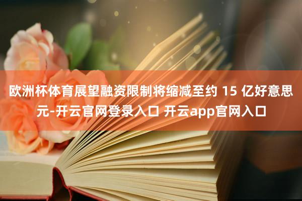 欧洲杯体育展望融资限制将缩减至约 15 亿好意思元-开云官网登录入口 开云app官网入口